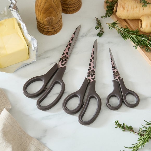 Pack of 3 Leopard Print Scissors