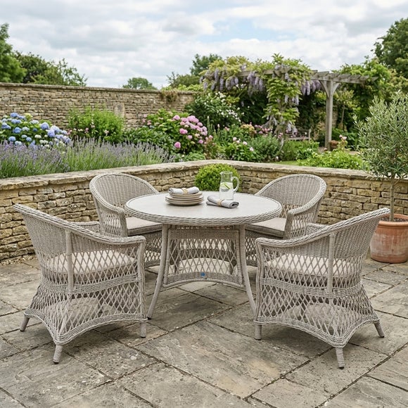 View Norfolk Leisure Cotswold 4 Seat Round Dining Set View Norfolk Leisure Cotswold 4 Seat Round Dining Set