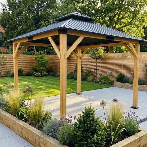 Norfolk Leisure Ottawa 3m x 3m Cedar Wood Gazebo
