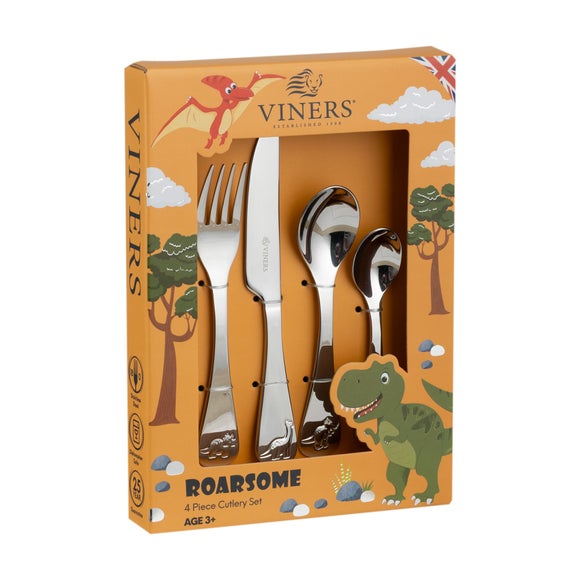 Viners Set of 4 Dinosaur Cutlery