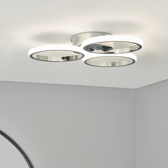 View Chios 3 Light Led Bathroom Flush Ceiling Light View Chios 3 Light Led Bathroom Flush Ceiling Light