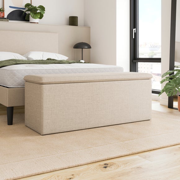 Olton Textured End of Bed Storage Ottoman