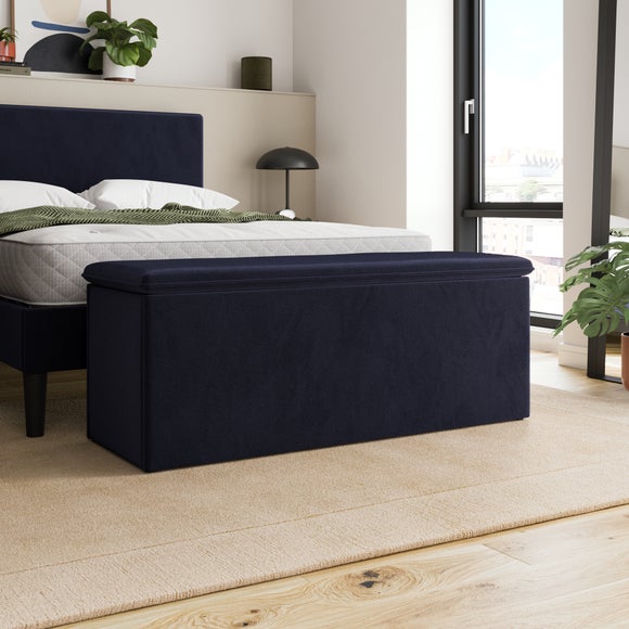 Olton Velvet End of Bed Storage Ottoman