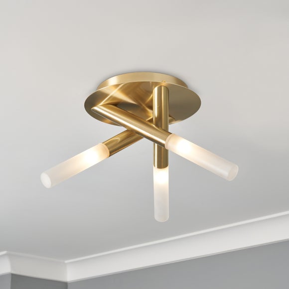 View Crux 3 Light Bathroom Ceiling Light