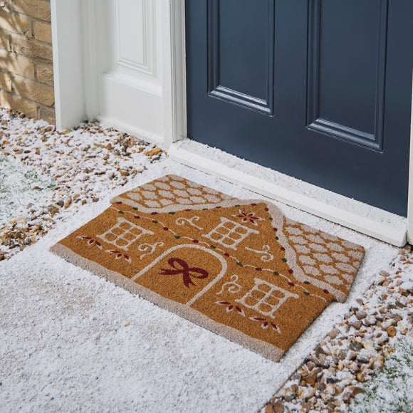 Gingerbread House Coir Doormat