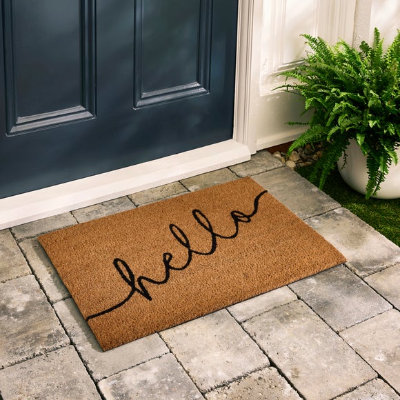 Hello Coir Doormat
