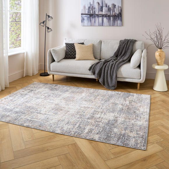 Abstract Natural and Grey Rug