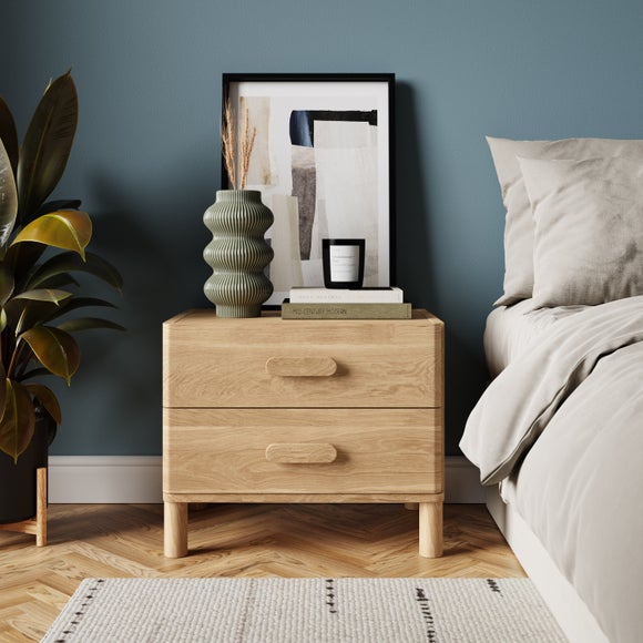 View Return - Hatton 2 Drawer Wide Bedside Table View Return - Hatton 2 Drawer Wide Bedside Table