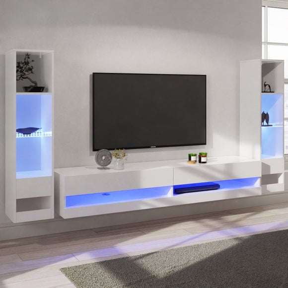View Return - Galicia Extra Wide Tv Unit With Shelving For Tvs Up To 75" View Return - Galicia Extra Wide Tv Unit With Shelving For Tvs Up To 75"