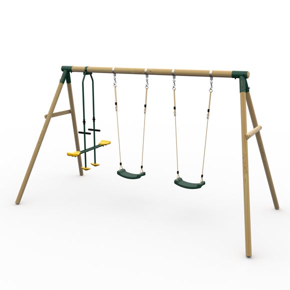 Plum Colobus Wooden Swing Set