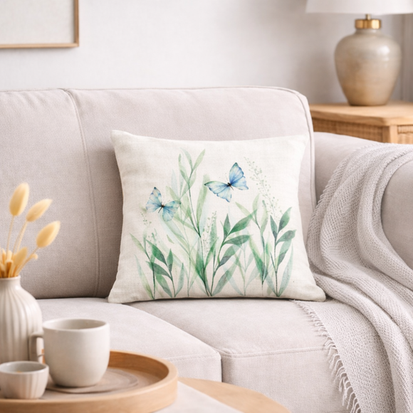 Butterfly Garden Square Cushion