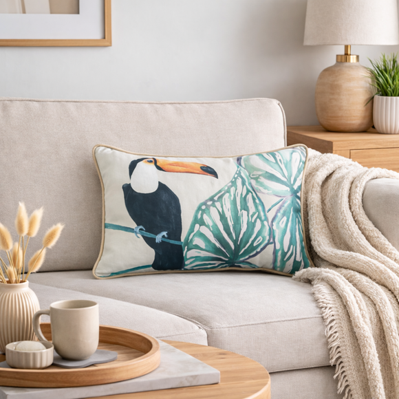 Jungle Toucan Rectangle Cushion
