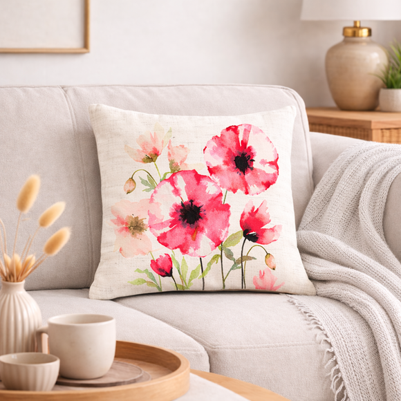Poppy Square Cushion