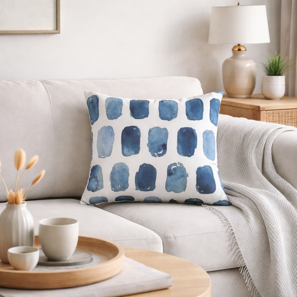 Ink Mark Square Cushion Cover