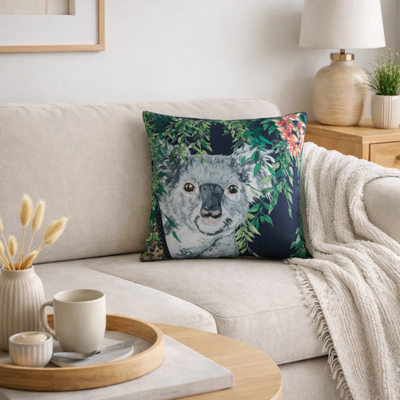 Jungle Koala Square Cushion Cover