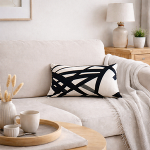 Brushstrokes Modern Rectangle Cushion Cover
