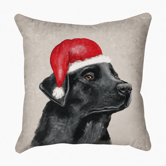 Photo 2 of Labrador Christmas Hat Square Cushion