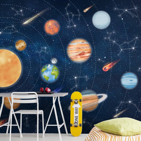 View Solar System Mural View Solar System Mural