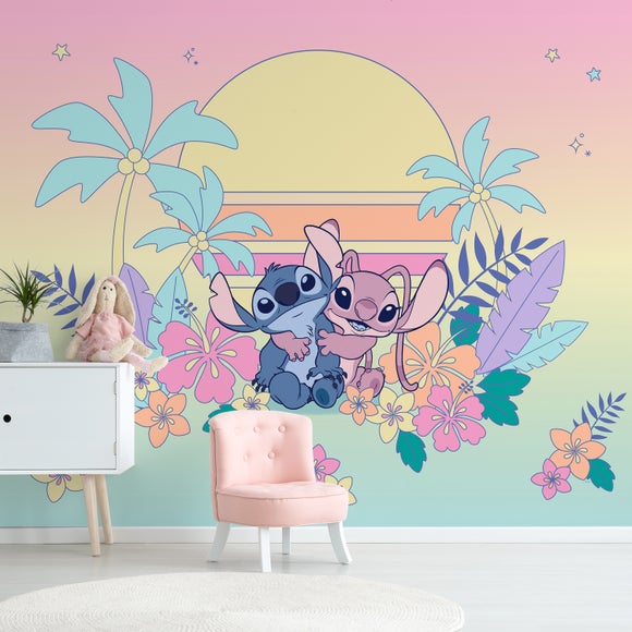 Disney Stitch Ombre Mural