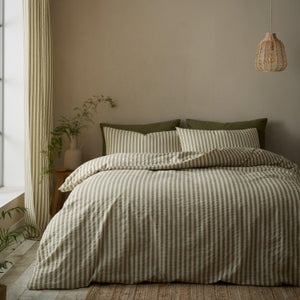 Pineapple Elephant Cotton Rich Woven Stripe Duvet Cover & Pillowcase Set