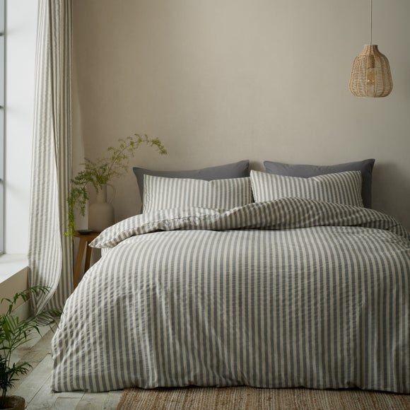 View Pineapple Elephant Cotton Rich Woven Stripe Duvet Cover & Pillowcase Set View Pineapple Elephant Cotton Rich Woven Stripe Duvet Cover & Pillowcase Set