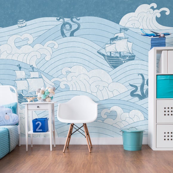 Nautical Waves Mural