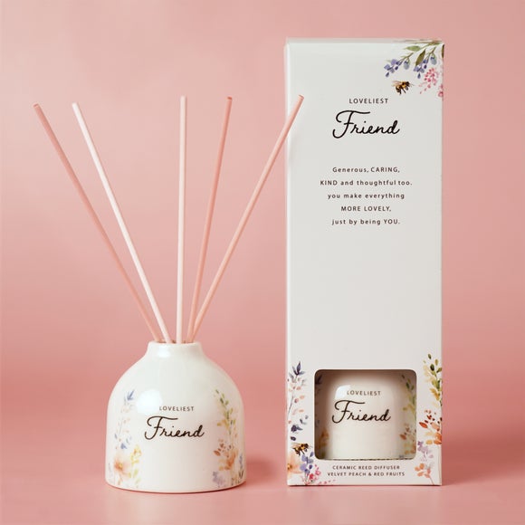 The Cottage Garden Peach Floral Ceramic Diffuser