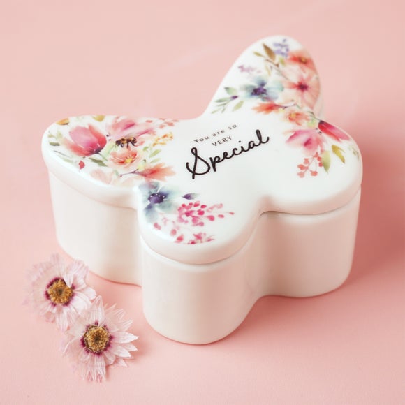 The Cottage Garden Butterfly Ceramic Trinket Box