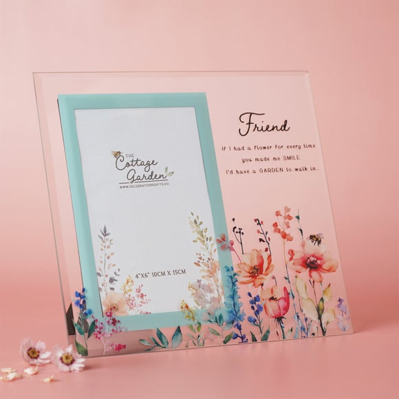 The Cottage Garden Floral Glass Photo Frame