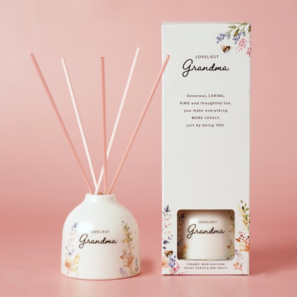 The Cottage Garden Peach Floral Ceramic Diffuser
