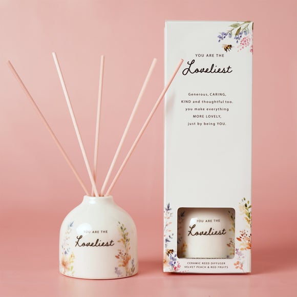 The Cottage Garden Peach Floral Ceramic Diffuser
