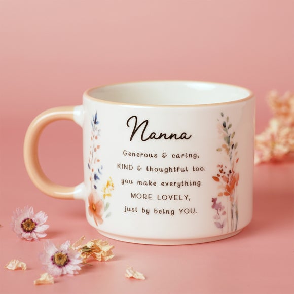 View The Cottage Garden Peach Floral Mug View The Cottage Garden Peach Floral Mug