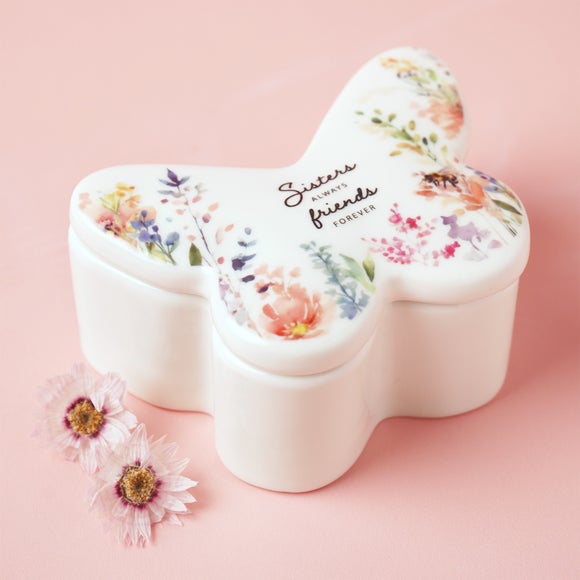 The Cottage Garden Butterfly Ceramic Trinket Box