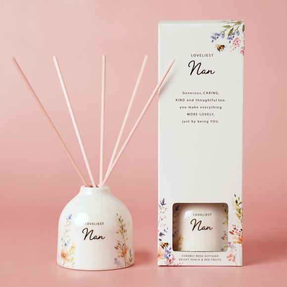 The Cottage Garden Peach Floral Ceramic Diffuser