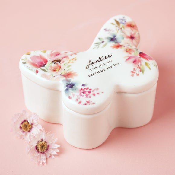 The Cottage Garden Butterfly Ceramic Trinket Box