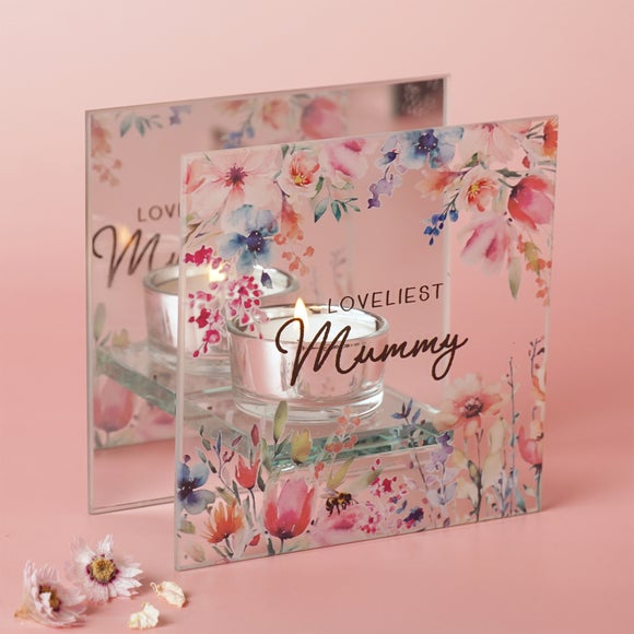 The Cottage Garden Floral Glass Tealight Holder