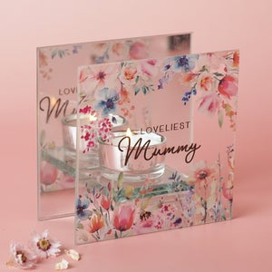 The Cottage Garden Floral Glass Tealight Holder