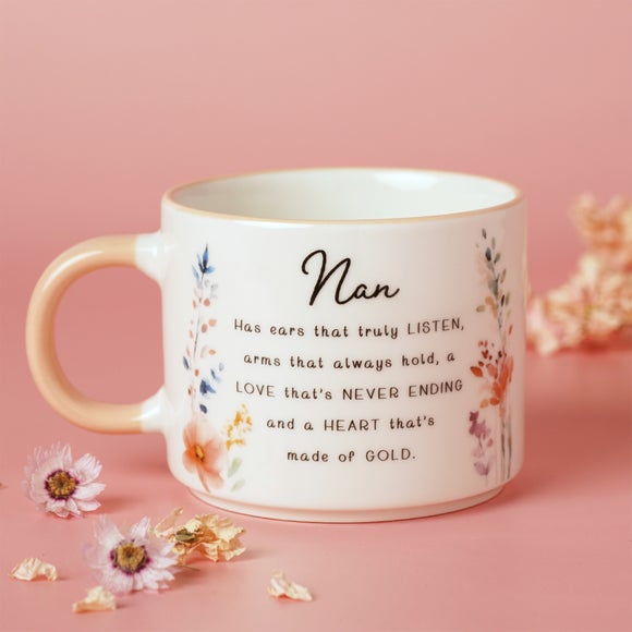 The Cottage Garden Peach Floral Mug