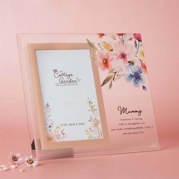 The Cottage Garden Floral Glass Photo Frame