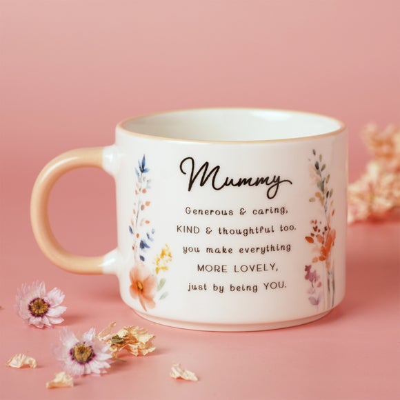 The Cottage Garden Peach Floral Mug