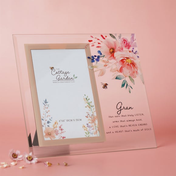 The Cottage Garden Floral Glass Photo Frame