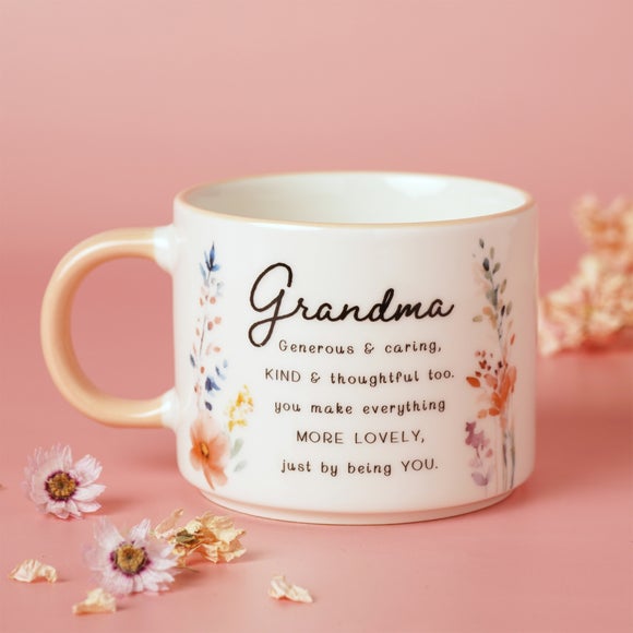The Cottage Garden Peach Floral Mug