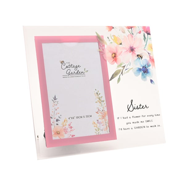 The Cottage Garden Floral Glass Photo Frame