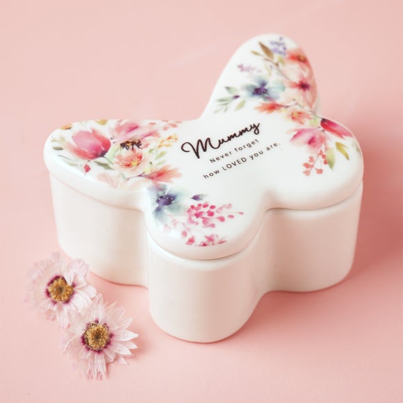 The Cottage Garden Butterfly Ceramic Trinket Box