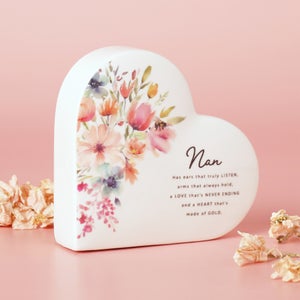 The Cottage Garden Floral Ceramic Heart Ornament