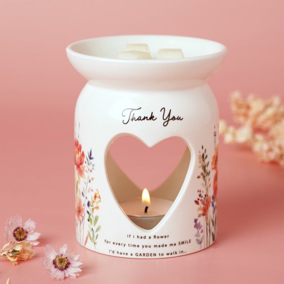 The Cottage Garden Heart Ceramic Wax Melt Burner