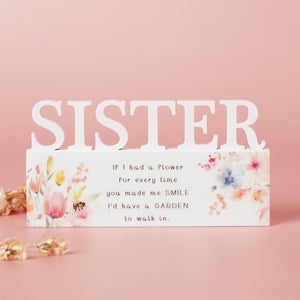 The Cottage Garden Floral Word Ornament