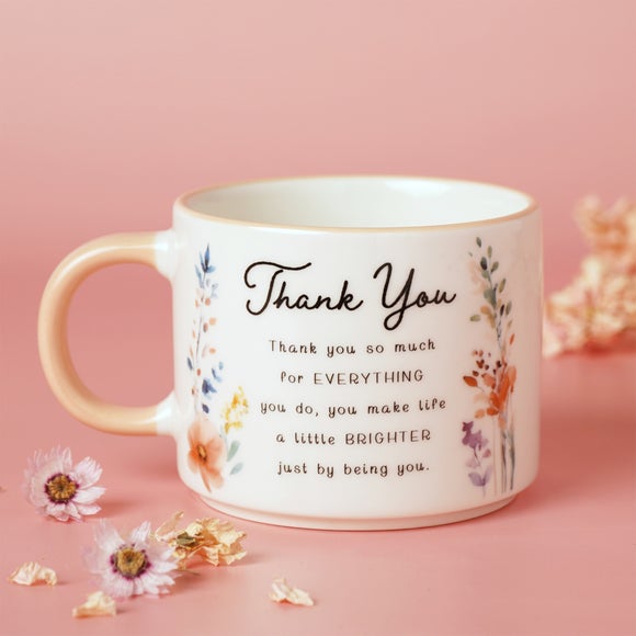 The Cottage Garden Peach Floral Mug