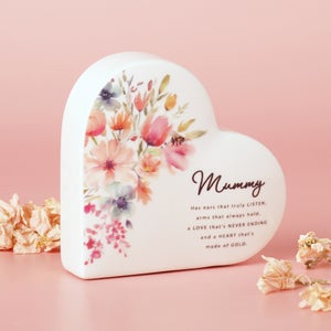 The Cottage Garden Floral Ceramic Heart Ornament