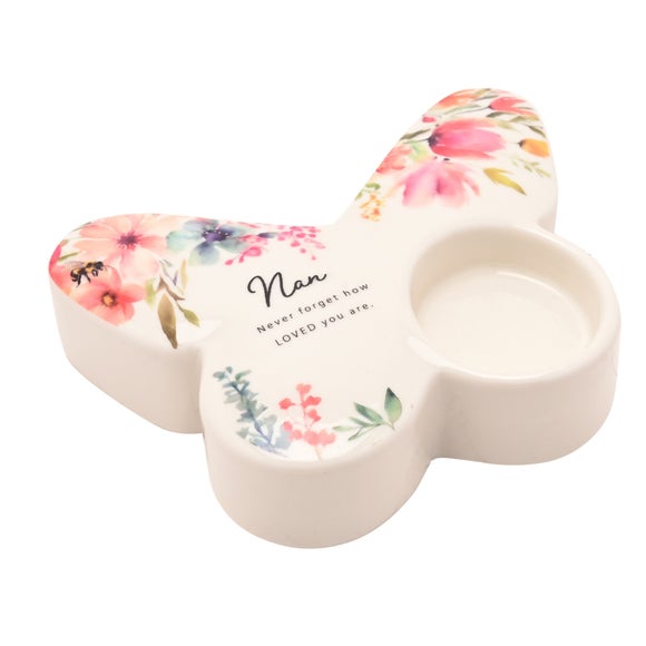 Photo 2 of The Cottage Garden Floral Butterfly Ceramic Tealight Holder
